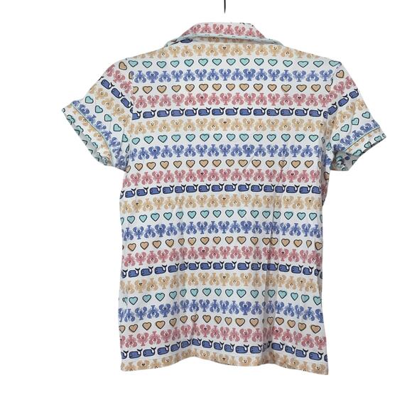 Lot (2): Roller Rabbit Pajama Tops Pj Sleep Monkey & Whale/lobster/hearts XXS - Picture 6 of 7